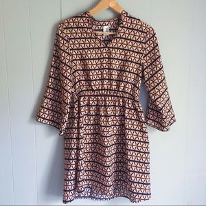 Francesca’s Bird Cage • Geometric Sheath Dress Med